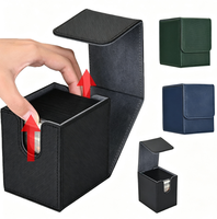Boîte de rangement pour cartes à collectionner en PU avec couvercle à fermeture magnétique pour cartes de jeux de société TCG