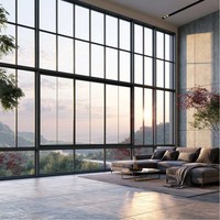 XIYATECH Fenêtres fixes panoramiques résidentielles modernes à rupture de pont thermique, insonorisées, NFRC, pour extérieur et jardin, de style américain