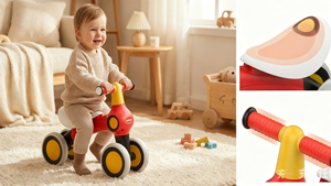 Vélo d'équilibre mini 4 roues en plastique PP pour enfants <span class=keywords><strong>de</strong></span> 1 à 3 ans - Vente en gros directe usine, marge élevée, faible MOQ - Product Image 3