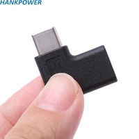 Konverter USB C Ponsel Pintar, Grosir Sudut Kanan 90 Derajat USB 3.1 Tipe C Konverter Pria Ke Wanita Adaptor USB C untuk Ponsel Pintar