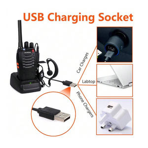 Venta al por mayor Baofeng <span class=keywords><strong>BF</strong></span> <span class=keywords><strong>88E</strong></span> portátil de dos vías de mano Radio Amateur USB recargable 5km de rango de alta calidad analógica para uso en coche - Product Image 4