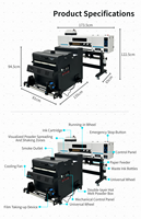 Impresora DTF, Máquina de Impresión DTF, Imprimante A1, Máquina I3200 Xp600, Impresora DTF de 60 cm con Agitador de Polvo