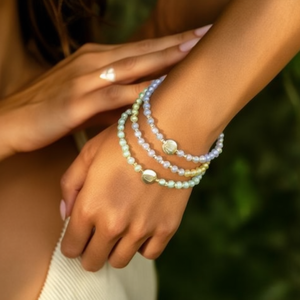 Fashion Beaded <b>Bracelets</b> <b>Set</b> 316L Stainless Steel PVD Gold Plating Sustainable Resistant Jewelry for Women - Product Image 3