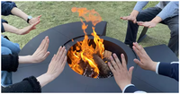 Cheminée extérieure de foyer au bois pour patio et jardin arrière-cour Patio Barbecue Grill