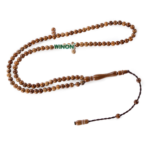 Al por mayor Winon <span class=keywords><strong>Rosario</strong></span> de Oración Árabe Islámico de Kuka Natural 4mm 99 Cuentas Tasbih Misbaha Sibha Unisex - Product Image 1
