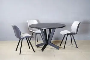 आधुनिक लकड़ी का गोल डाइनिंग टेबल सेट, रसोई कुर्सियाँ और टेबल सेट