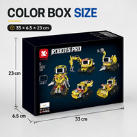 Kit de Robótica Educativo para Programación, Bloques de Construcción, Juguete de Ingeniería, Vehículo, Bulldozer/Robot/Excavadora, Autos de Construcción