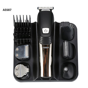 Tondeuse à barbe pour hommes, tondeuse à cheveux multifonctionnelle pour la <span class=keywords><strong>moustache</strong></span>, <span class=keywords><strong>kit</strong></span> de toilettage 5 en 1 pour le nez, les oreilles, le visage, USB, étanche, soin de la peau - Product Image 6