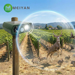 جهاز طارد للطيور والحيوانات يعمل بالطاقة الشمسية بالموجات فوق الصوتية للاستخدام الخارجي في الفناء لطرد الكلاب والطيور - Product Image 2