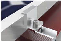 Composants de montage solaire : Rail en aluminium, accessoires PV, pince intermédiaire pour panneau solaire, pince d'extrémité, pince de liaison de rail, pince de fixation, surface anodisée