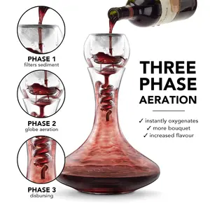 Yeni en çok satan çok satanlar benzersiz Bar kristal cam şarap bardakları cam sürahi Twister cam havalandırıcı sürahi sürahi seti