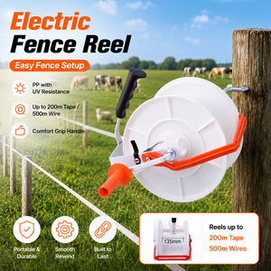 Avvolgitore Elettrico per Recinzione ad Alta Velocità 3:1 con Corda in Polietilene Autoisolante, Design Impermeabile per Recinzioni di Sicurezza Portatili per Fattorie/Ranch - Product Image 1