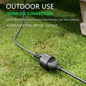 Câble d'alimentation <span class=keywords><strong>avec</strong></span> prise de <span class=keywords><strong>rallonge</strong></span> de <span class=keywords><strong>jardin</strong></span> extérieur 16A H05VV-F 3G 1.5mm ² 2 broches <span class=keywords><strong>avec</strong></span> <span class=keywords><strong>terre</strong></span> française noir - Product Image 6