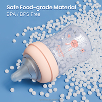 Biberon pour bébé en PP sans BPA, col large, anti-colique, pour l'alimentation au lait infantile, disponible en 2oz, 4oz, 6oz, 8oz, 10oz, personnalisable en usine