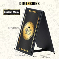 Porte-menu en cuir de qualité supérieure, personnalisable avec logo, format A4 A5, pour restaurant, bar, cocktail, hôtel, restauration, présentation de page unique sur table
