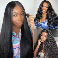 Cheveux humains vierges brésiliens bruts bon marché 100% perruques-naturel cheveux humains en gros / meche bresilienne en gros