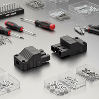 Ensemble de connecteurs industriels BELEKS IP30 3 pôles 250V, prise et fiche, boîtier PP66, bornes à vis mâle et femelle