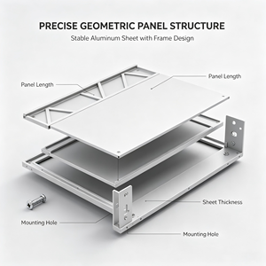 Sistema de Fachada Geométrica, Panel de Aluminio Modular, Muro Cortina, Revestimiento de Pared Exterior para Edificios de Oficinas y Campus - Product Image 2