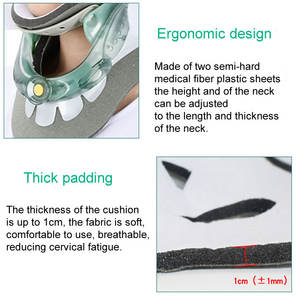 Soporte <span class=keywords><strong>Cervical</strong></span> Transpirable de Grado Médico con Cierre de Gancho y Bucle Ajustable para Cirugía de Columna <span class=keywords><strong>Cervical</strong></span>, Torticollis, Tracción y Fijación de Cuello - Product Image 6