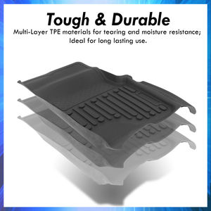 Tapis de sol de voiture 3 pièces pour Toyota Hilux Revo Fit 09-14 Ford F150 F-150 TPE Car Mats <span class=keywords><strong>Auto</strong></span> Parts - Product Image 3