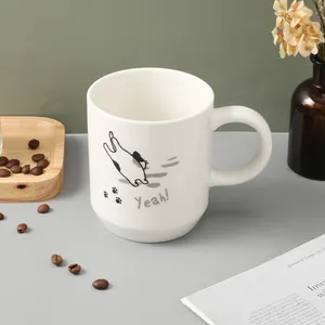 Tivray原装饮料猫风格设计独特印花制造家用办公室日用礼品杯子陶瓷杯