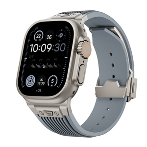 Cinturino Sportivo in Silicone di Lusso Personalizzato per Iwhtch, Fascia da Polso Traspirante in Gomma con Connettore in Metallo per <span class=keywords><strong>Apple</strong></span> <span class=keywords><strong>Watch</strong></span> Ultra 2, Serie <span class=keywords><strong>5</strong></span> 6 7 8 SE - Product Image 4