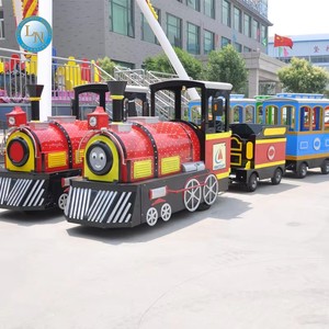 รถไฟท่องเที่ยวแบบใหม่ 24 ที่นั่ง สำหรับใช้ในเมือง รถไฟไร้ราง รถไฟไฟฟ้าขนาดเล็กสำหรับความบันเทิง - Product Image 6