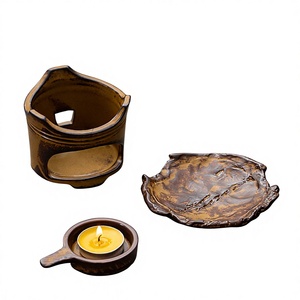 Retro Creative Tree Bark Spring Ceramic Sandalwood Anti-Odour Essential <b>Oil</b> Diffuser Spa <b>Lamp</b> Hand-made Heating Device - Product Image 3
