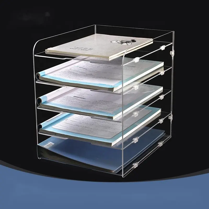 Индивидуальные Многослойные акриловая бумага новости стеллажи для выставки товаров кассеты акриловый держатель брошюры