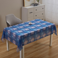 Nappe de table RNPT en PVC, motif mosaïque irisé, translucide, multicolore, rectangulaire, pour tables de buffet