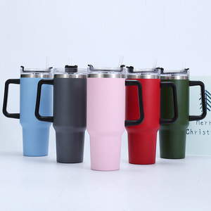 FX Chai Nước 40Oz Cốc Lạnh Du Lịch Bia Cách Nhiệt Chân Không Hai Lớp Bằng Thép Không Gỉ Có Tay Cầm Ống Hút In Logo Tùy Chỉnh - Product Image 2