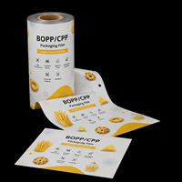 Film de laminage BOPP CPP souple brillant personnalisé de qualité alimentaire, imprimé, résistant à l'humidité, en rouleau, plastique laminé