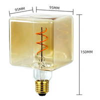Ampoule Edison LED 220V E27 4W, lampe LED Edison, cube de glace, ampoule LED décorative vintage
