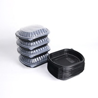 Groothandel wegwerp rechthoekige PP plastic saladeboxen, fruit-, vlees-, noedel- en taartcontainers met deksels, recycleerbaar, UV-bedrukt, aanpasbaar