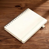 Carnets en PU spirale, format poche, en gros, promotionnels, en cuir, personnalisables, avec ensemble de papeterie, idéal comme cadeau ou pour les réunions, pour étudiants