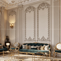 Ensemble classique de canapés arabes en bois Meubles Majlis marocains de luxe personnalisés Canapé Arabie Saoudite Majlis