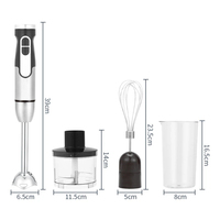 Mixeur Plongeant Électrique Multifonction 4-en-1 avec Bol Hachoir et Tasse à Mesurer pour Aliments Bébé