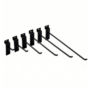 Promotion Supermarché : Accessoires pour panneaux grillagés et perforés de 30 cm, incluant étagères, crochets et supports d'affichage muraux - Product Image 5