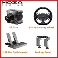 Base de volant à entraînement direct MOZA R3 3.9Nm avec volant et pédales ES Lite pour PC Sim Racing