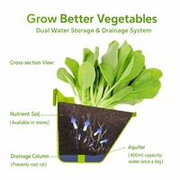 Kit de Jardinière Murale Modulaire Verticale pour Balcon, Pot de Fleurs Suspendu pour Jardinage de Légumes et Fraises