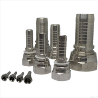 Sambungan Selang Anti Bocor Hidrolik 304 Stainless Steel BSPP Swivel Female 8xG3/8 Crimp