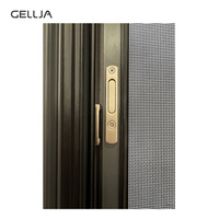Fenêtre plate en aluminium au design moderne Dernière conception de maison avec ventilation à la française en verre du sol au plafond Industrie de la porte fenêtre