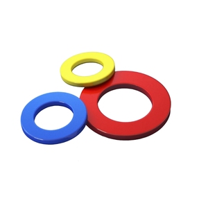Rondelles en nylon de couleurs assorties, rondelles plates isolantes en plastique - Product Image 1