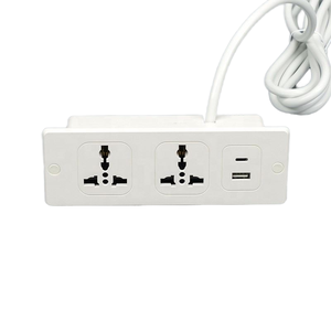 Phổ Flush lõm Máy tính để bàn Ổ cắm điện 2AC USBA + USB-C NFC Mạng chúng tôi cắm nhúng bàn đồ nội thất Ổ cắm điện - Product Image 1