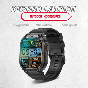Mới Đến K57Pro Người Đàn Ông Của 1.96 Inch Ips Bt Smartwatch Thời Trang 100 + Thể Thao Chế độ Huyết Áp Màn Hình Cho Android Vuông - Product Image 2