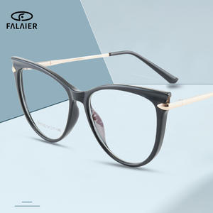 Monturas de Gafas Falaier Cat Eye TR87062 54-17-140, Montura Completa, Protección Anti Luz Azul, Unisex - Product Image 3