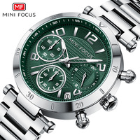 Montre habillée MINI FOCUS 0489 pour femme, chronographe de luxe à quartz, bracelet en acier inoxydable, étanche en profondeur, cadeau pour femme