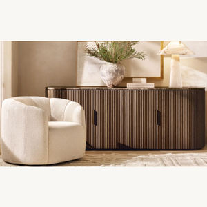 ריהוט יוקרתי ארון מקורה 4 דלת כניסה ארון עץ מלא עם אחסון לסלון מטבח חדר משק בית מלון - Product Image 5