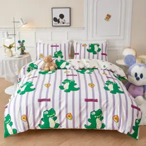 Niedliche Dinosaurier Design Bettwäsche verwenden Stoff 100% Baumwolle Stoff für Kinder bett