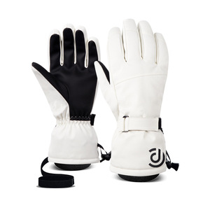 Gants de ski pour hommes et femmes hiver blanc chaud cyclisme sport Spot écran tactile cinq doigts gants d'extérieur coton - Product Image 1